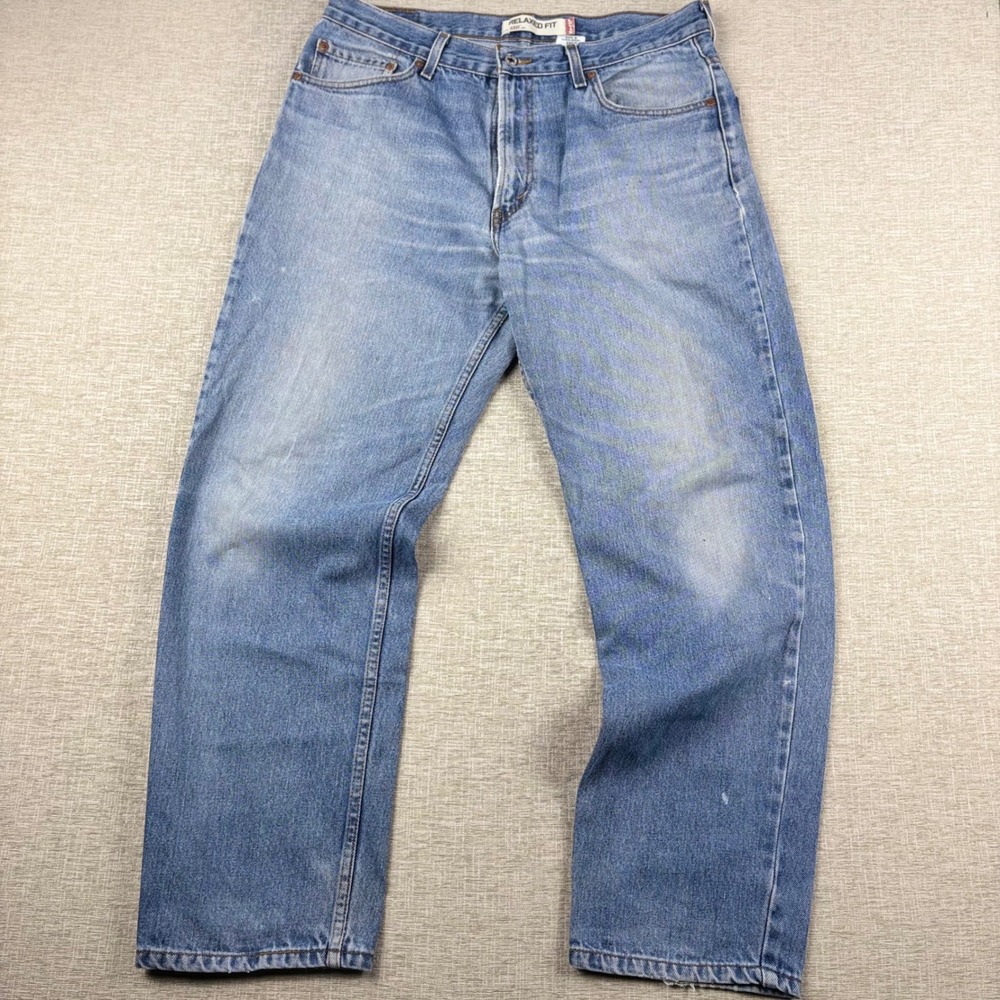 Vintage Levis 505 Mens 36x29 Light Distress Jeans Thigh Faded Skate Denim